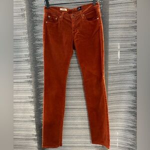 AG Adriano Goldschmied The Stevie Slim Straight Corduroy Pant in Nutmeg